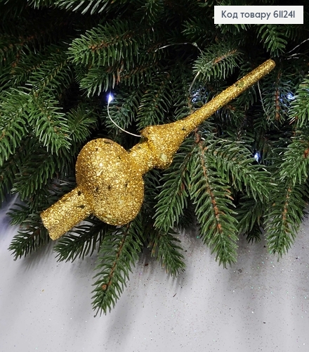 Верхушка на елку, Луска, ЗОЛОТО, высота 18см, Украина 611241 фото 1