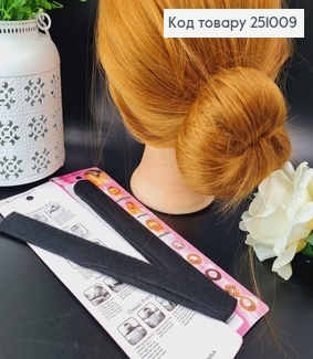 Заколка твістер  чорний тканина  251009 фото