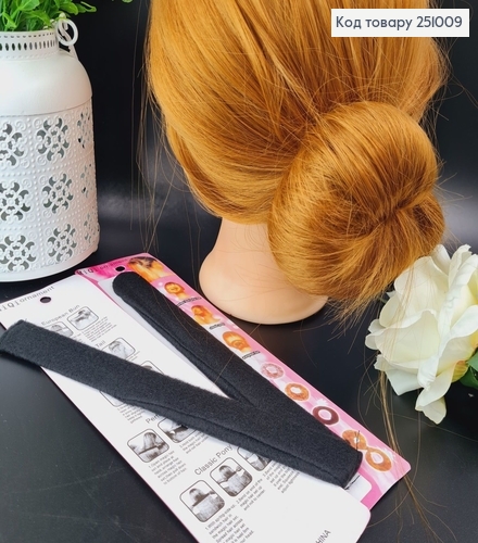 Заколка твістер  чорний тканина  251009 фото 1