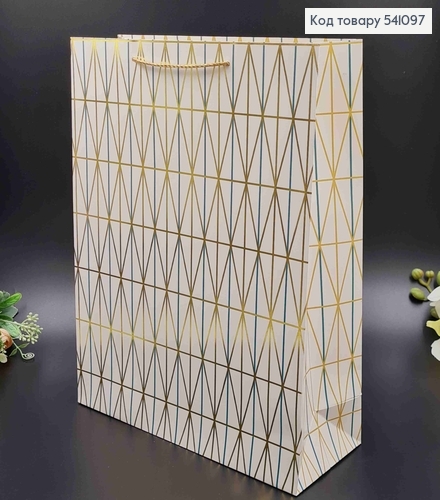 Пакет бумажный "Золотые линии" 31*42*12см в ассорт. 541097 фото 1