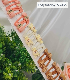 Набор детских заколок, тик-так, с Бантиками и Зверятками, 20 шт/наб. 272435 фото