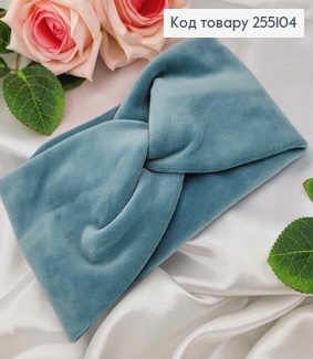 Повязка Велюровая цвет ХВОЙЛО-БИРЮЗОВЫЙ 23*9,5см в ассор. 275066 фото