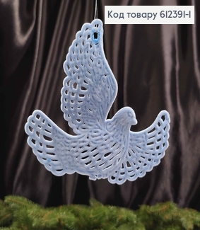 Новорічна фігура ГОЛУБ МИРУ, бархат, колір ГОЛУБИЙ, 10*9см, Україна 612391-1 фото