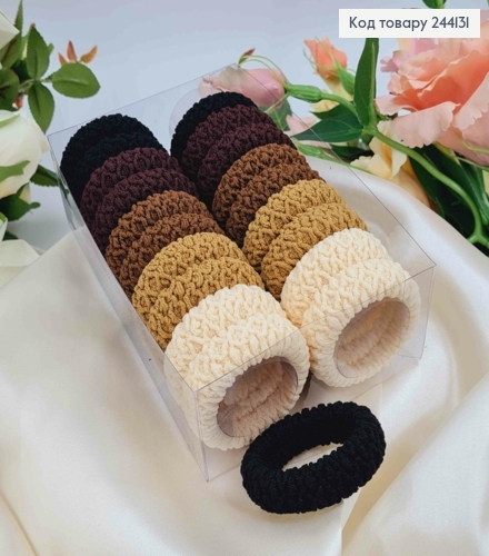 Резинка жатка, 5см, 20шт/уп. коричневые тона, цвета в ассорт. 244131 фото 1