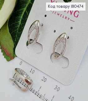 Серьги   с камешками  родованные Xuping 180474 фото