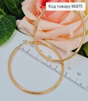 Серьги кольца 5см, Xuping 18K 116875 фото