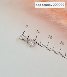 Кулон с камнем 0,6 см  родованное  Xuping 220099 фото