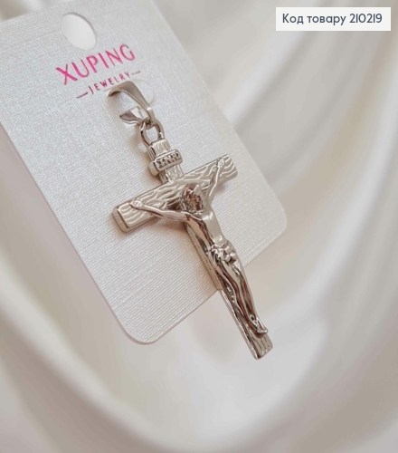Крестик родованный с распятием, размер 3,8*2,8см,Xuping 18K 210219 фото 1
