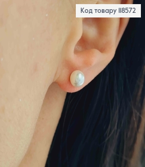 Сережки гвіздки "Перлинка", 6мм; Xuping 18К 118572 фото