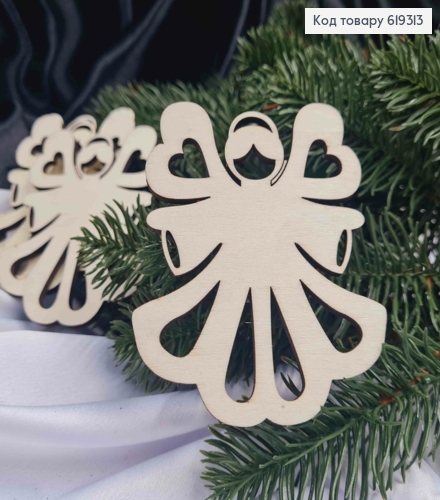 Игрушка на елку деревянная Ангелочек, 8,5*7,5см, Украина 619313 фото 1