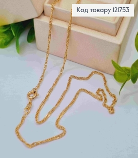 Цепочка ПАНЦИРНОЕ витое плетение, ширина 2мм, длина 50см, Xuping 18К 121753 фото