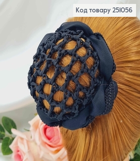 Резинка-сіточка на гульку, об'ємна, Чорного кольору 251056 фото