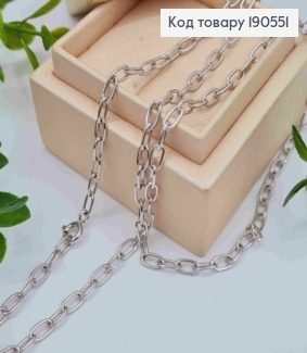 Ланцюжок родований ЯКІРНЕ плетіння, ширина 3мм, довжина 49см, Xuping 190551 фото