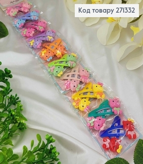 Заколка Тік-так (20шт/уп) 5,5см з Котиком "Кітті"  в асортименті 271332 фото