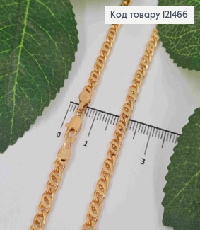 Цепочка плетения двойное кофейное зернышко, длина 50см, ширина 4мм, Xuping 18К. 121466 фото