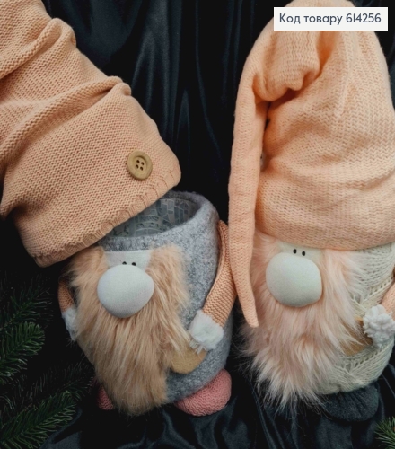 Коробка-ГНОМ "ПУЗАНЬ" РОЖЕВА шапка (коробка 22*16см)(шапка 30см), в асортименті,ручна робота,Україна 614256 фото 1