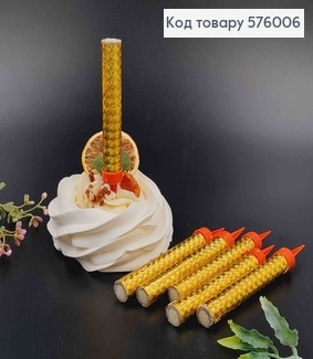 Холодный фонтан в торт, с подставкой, 10см+2см, 6шт/уп. 576006 фото