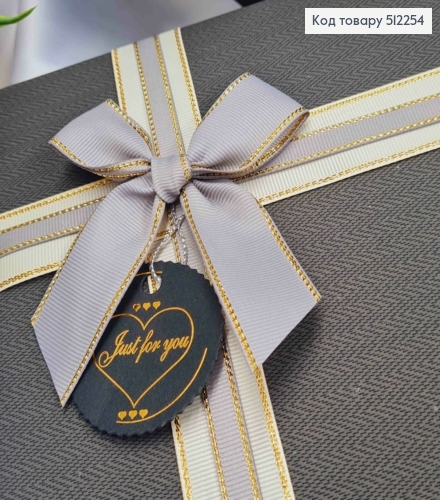 Набор коробок(3шт) Прямоугольные с ЧЕРНОЙ крышкой + бант с люрексом (33х24х11см, 28х20х9см, 24х16х6см) 512254 фото 2