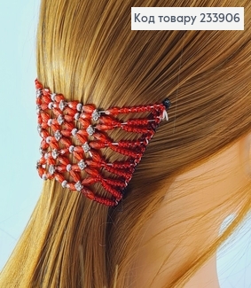 Заколка Монтера для волос красная 233906 фото