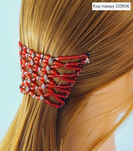 Заколка Монтера для волос красная 233906 фото 1