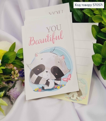 Мини открытка (10шт) "BEAUTIFUL" 7*10 см, Украина 570571 фото 1