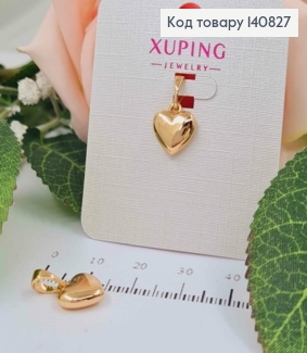 Кулон СЕРДЕ, 0,9см*1см , Xuping 18K 140827 фото