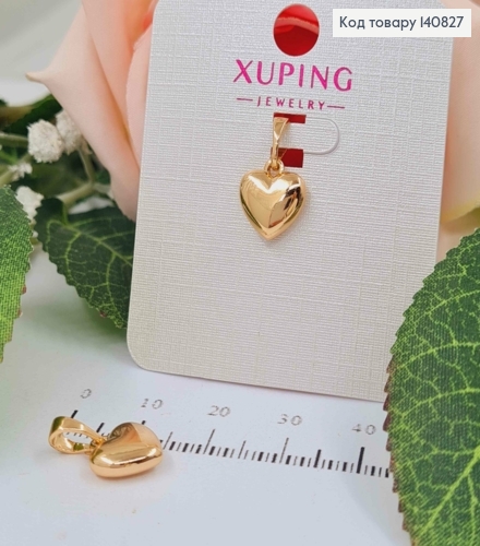 Кулон СЕРДЕ, 0,9см*1см , Xuping 18K 140827 фото 1
