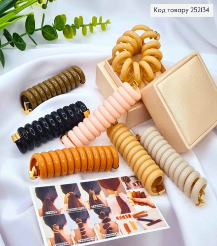 Аксесуар для волосся Пружинка, Пастельні кольори в асортименті 252134 фото 1