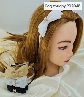 Обруч металл люрекс с бантиком в асс. 292048 фото