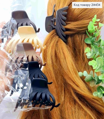 Краб пластик матовый "ПАУЧОК", размер 8,5см, Пастельные цвета в ассортименте. 214434 фото 1