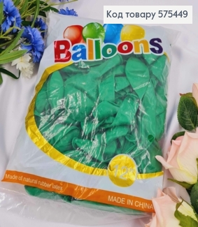 Воздушные шары латексные, ЗЕЛЕНЫЕ 12', YH, 100 шт/уп 575449 фото