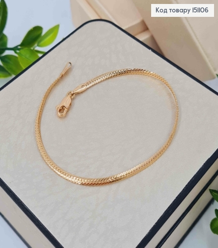 Браслет плетение КОСИЧКА, длина 19см, Xuping 18K 151106 фото 1