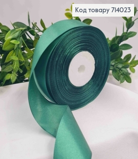 Лента атласная изумрудная (цвет 056), ширина 4см, длина 36 ярдов (33м) 714023 фото