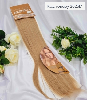 Пасма штучного волосся БЛОНД на двох заколках, довжина 60см, з можливістю використовувати фен. 262317 фото