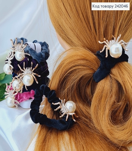 Резинка велюр з Павучком в ас. 242046 фото 1