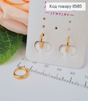 Сережки кільця 1см Xuping 18K 115185 фото