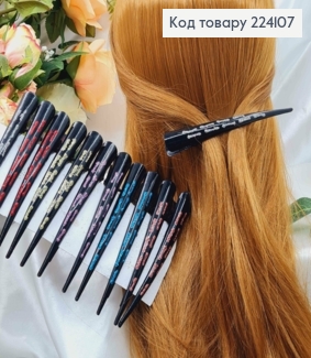 Заколка стрела металл, 12шт/уп, с блестками, цвета в ассорт. 13см 224107 фото