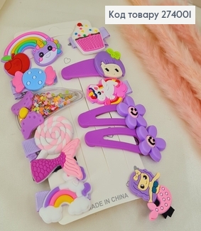 Набор детский 4 тик такая 8 стрелы с героями мультфильма фиолетовые 274001 фото