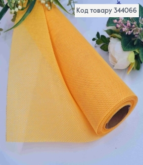 Мешковина искусственная из джута, ЖЕЛТОГО цвета, 48см*5ярд 344066 фото