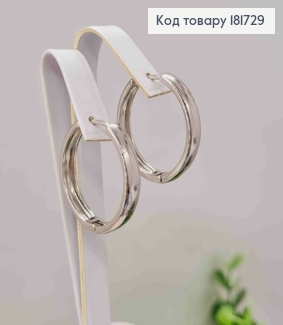 Серьги кольца, ширина 5мм, диаметр 2,6см, XUPING 181729 фото