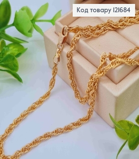 Цепочка ПАНЦИРНОЕ КРУЧЕННОЕ ПЛЕТЯНИЕ, длина 45см, Xuping 18K 121684 фото