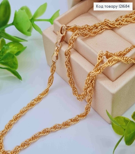 Цепочка ПАНЦИРНОЕ КРУЧЕННОЕ ПЛЕТЯНИЕ, длина 45см, Xuping 18K 121684 фото 1