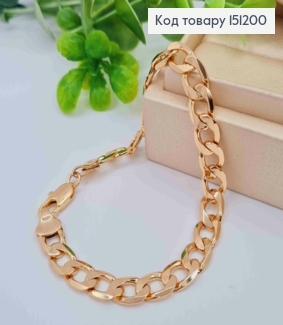 Браслет ПАНЦИРНОЕ ПЛЕТЕНИЕ, ширина 7мм, длина 19см, Xuping 18K 151200 фото