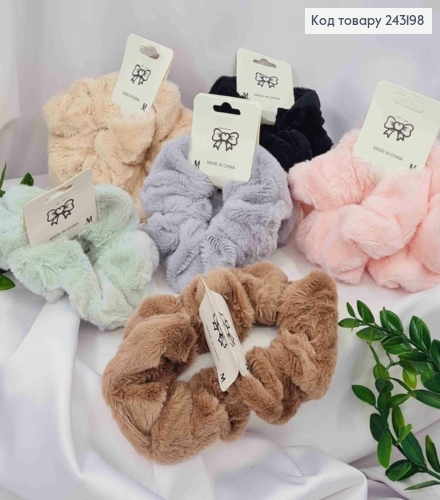 Набор резинок (2шт), объемная "ПУШОК", 10см, на планшетке, цвета в ассортименте 243198 фото 1