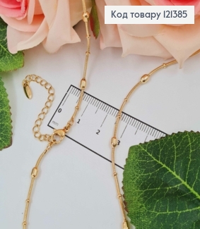 Цепочка, снейк с разными бусинками, дл. 45см, Xuping 18K 121385 фото