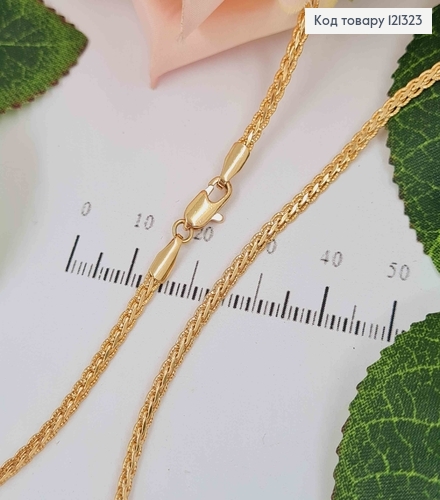 Цепочка 2мм, длина 60см, плетение косичка, Xuping 18К 121323 фото 1