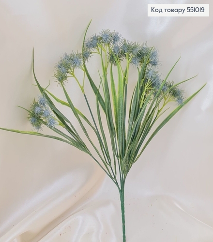 Искусственная зелень колючка светлая из 7 веточек 31 см. 551019 фото 1