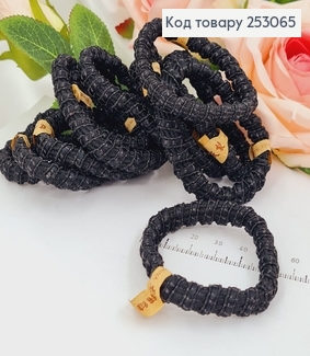 Резинка черная переплетенная 6см тугая 253065 фото