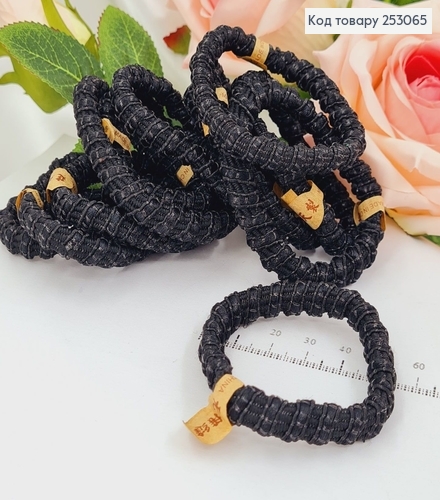 Резинка черная переплетенная 6см тугая 253065 фото 1