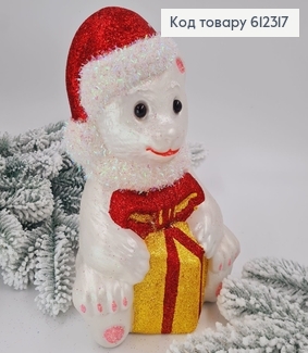 Новорічна фігура Ведмедик з подарунком, 25*17см, Україна 612317 фото